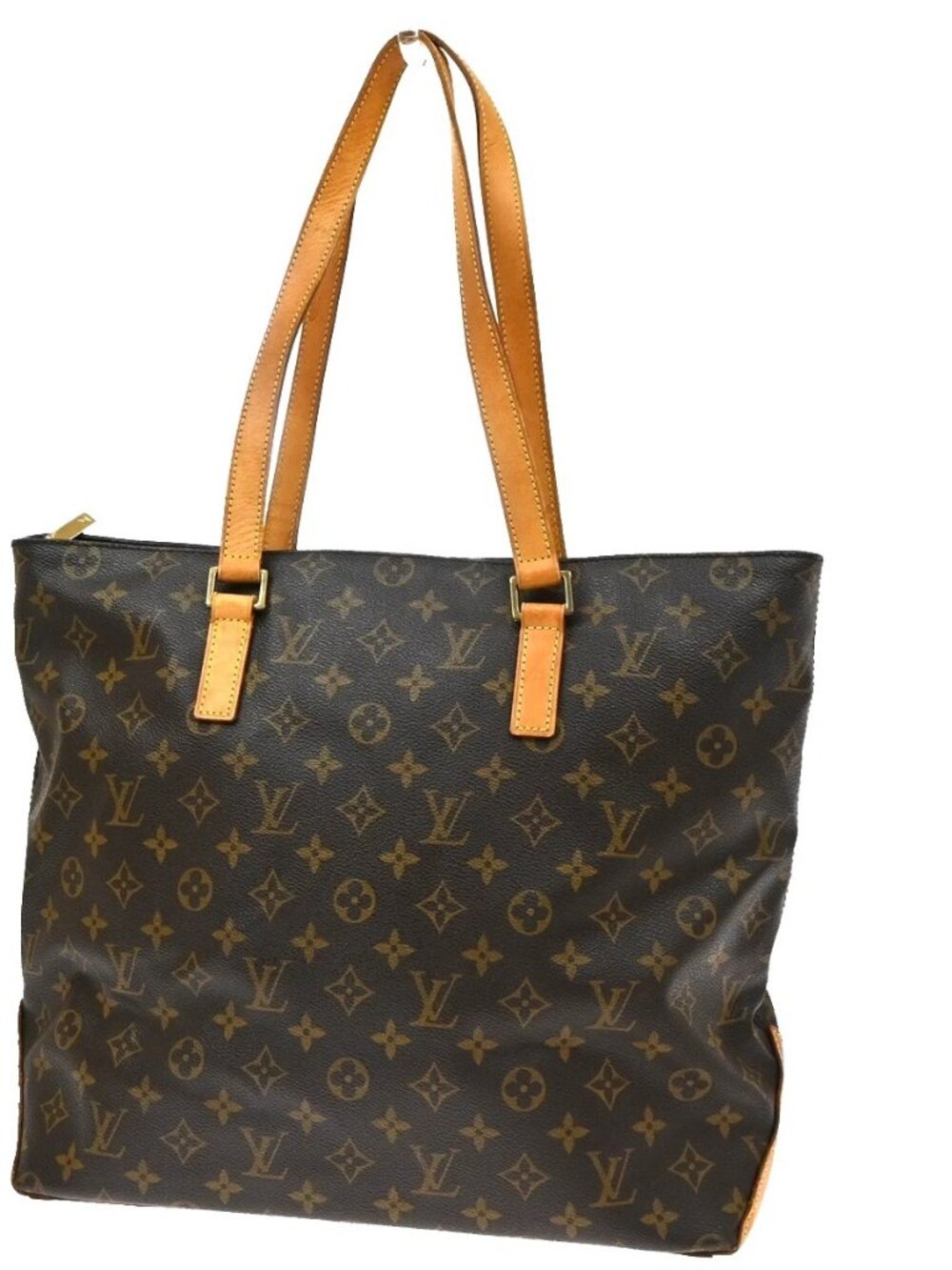 LOUIS VUITTON Cabas Mezzo Shoulder Bag Monogram Leather Brown M51151 77KD454